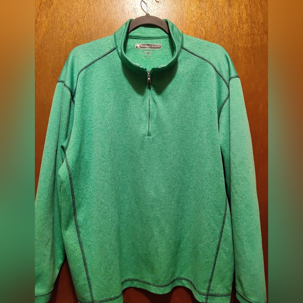 Pebble Beach Performance Green Golf Activewear Pullover Mens Sweater Size L